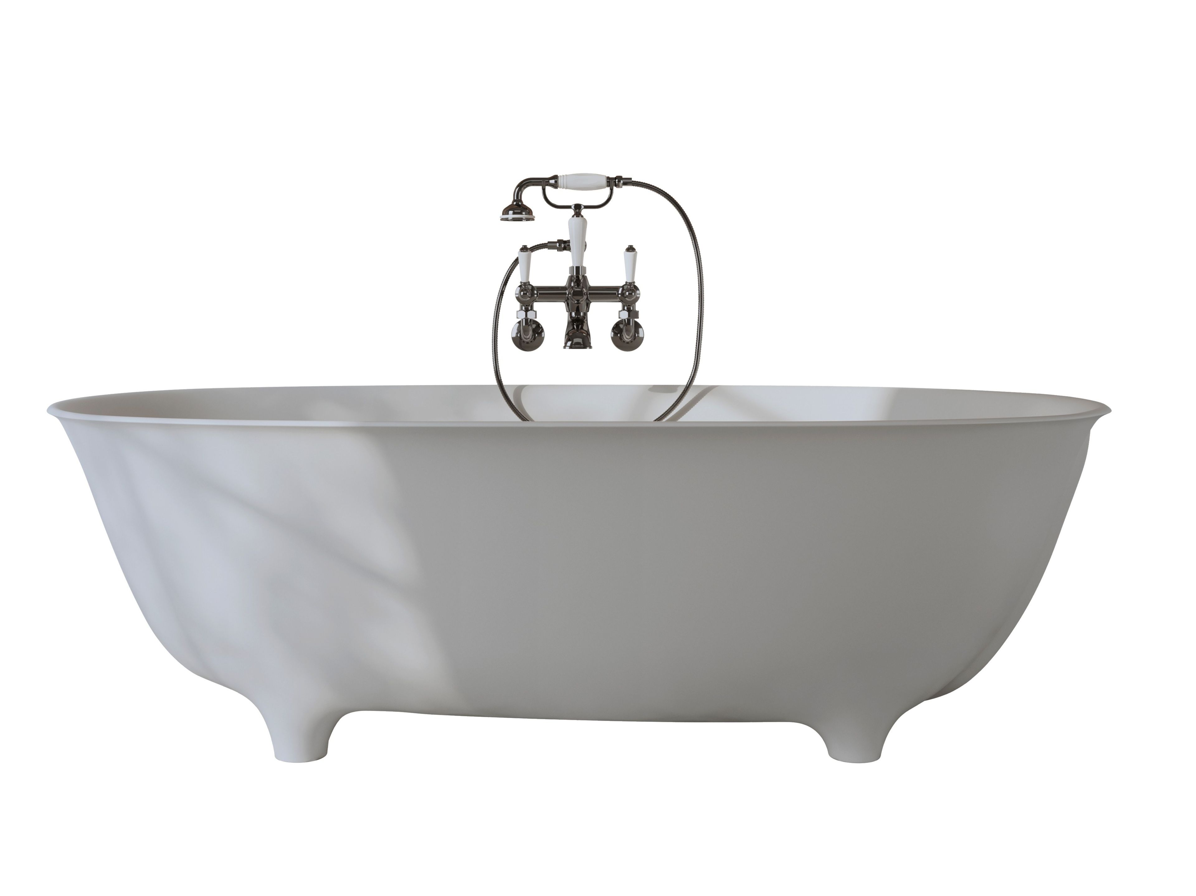 Овальная ванна в White Tec Plus на ногах Devon&Devon DOVE ARCH-00061521