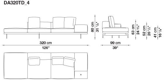 B&B Italia 3-х местный тканевый диван Dock sun-id-1376507 - Вид №163