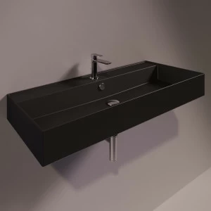 AG101NEROMATT Подвесная раковина настенная прямоугольная Simas Agile черная