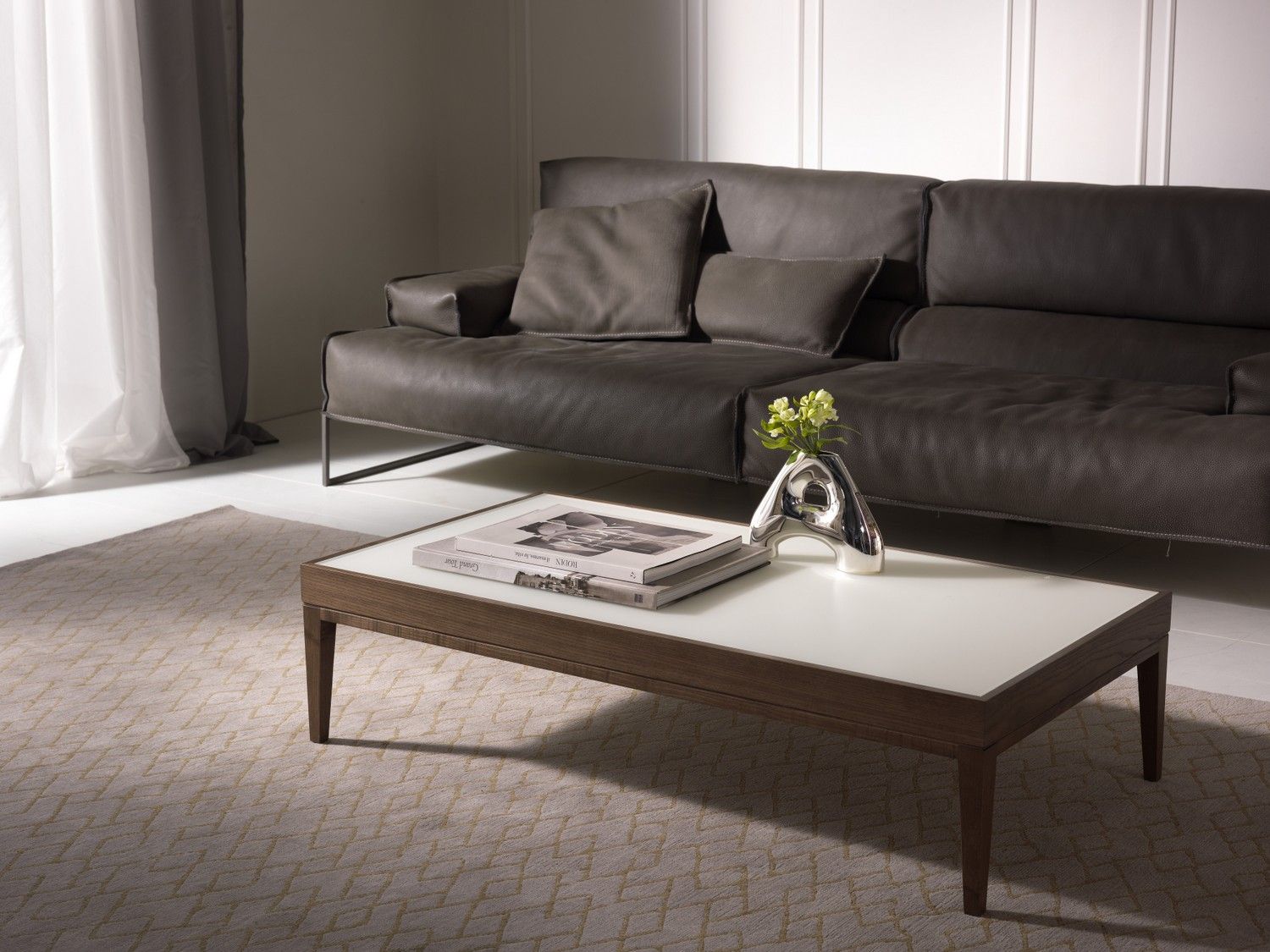 Низкий прямоугольный журнальный столик из массива дерева Pacini & Cappellini Barnaby ARCH-00049850 - Вид №1