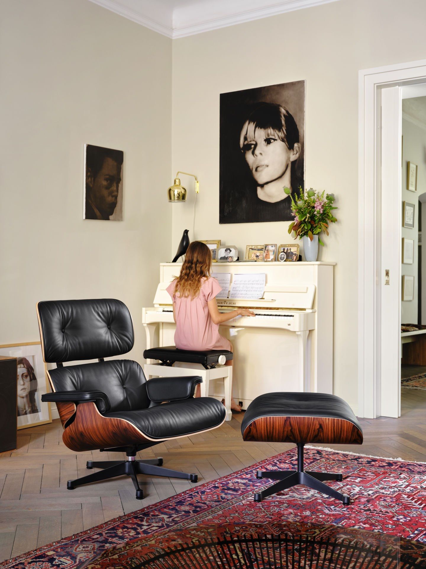 Кожаная спицевая подставка для ног VITRA Eames Lounge Chair ARCH-00037584 - Вид №1