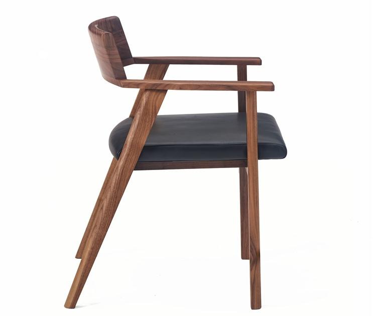 BassamFellows Стул из массива дерева с подлокотниками  Cb-55  - Вид №2