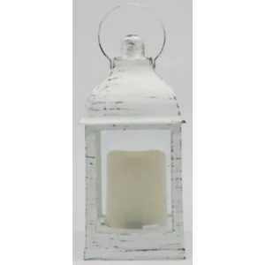 Светящаяся электрическая фигура Фонарь Лофт 1 лампа 11.5 см белый