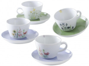 39G230A50001C MG Wildflower cappuccinoset 8tlg. Пять чувств синий / красный Kahla-porzellan