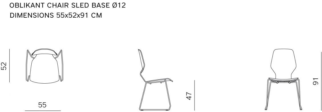 prostoria Стул из фанеры, штабелируемый салазками Oblikant sun-id-1469508 - Вид №3