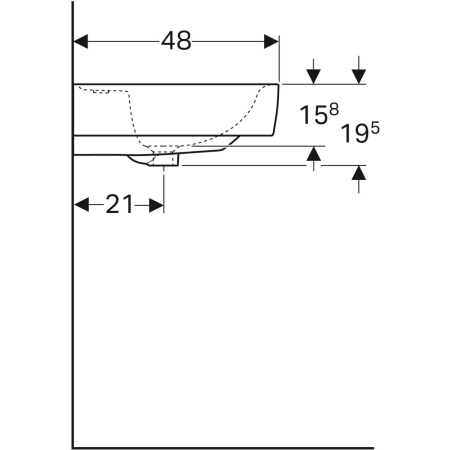 222255000 Раковина Geberit Renova Plan Geberit  - Вид №16