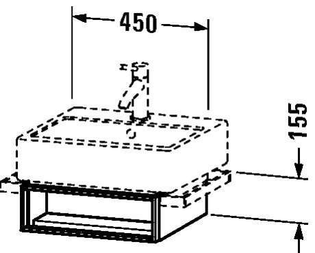 VE600304343 Vero Тумбочка подвесная Базальт матовый, декор Duravit - Вид №1