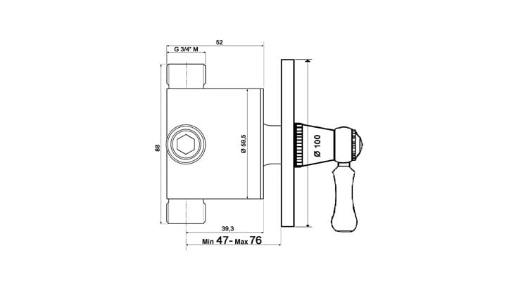 4-ходовой переключатель для душа rvb 1935 Лимож ARCH-00093123 - Вид №2