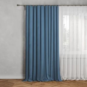 Штора на ленте Марио 200x260 см цвет синий 88014250 STLM-2036046
