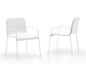 Штабелируемый садовый стул из полиэстера с подлокотниками