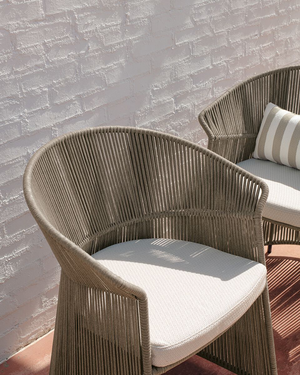 Съемный веревочный садовый стул с подлокотниками Potocco ARCH-00117046 - Вид №2