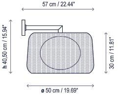 BOVER Бра для улицы из синтетического волокна Fora sun-id-1352038 - Вид №3