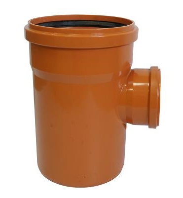 Тройник наружный ПП 110х50х87° рыжий Политек 6391 - Вид №1