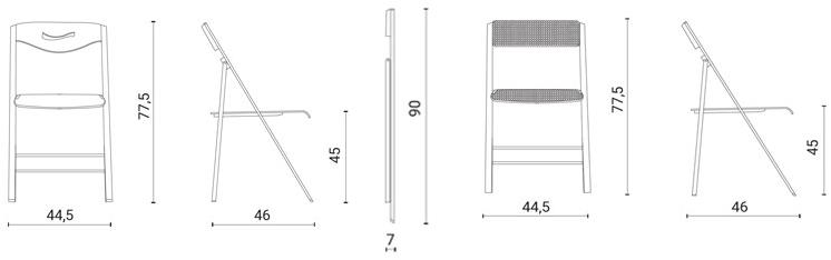 Ozzio Italia Складной стул Ripiego S215  - Вид №16