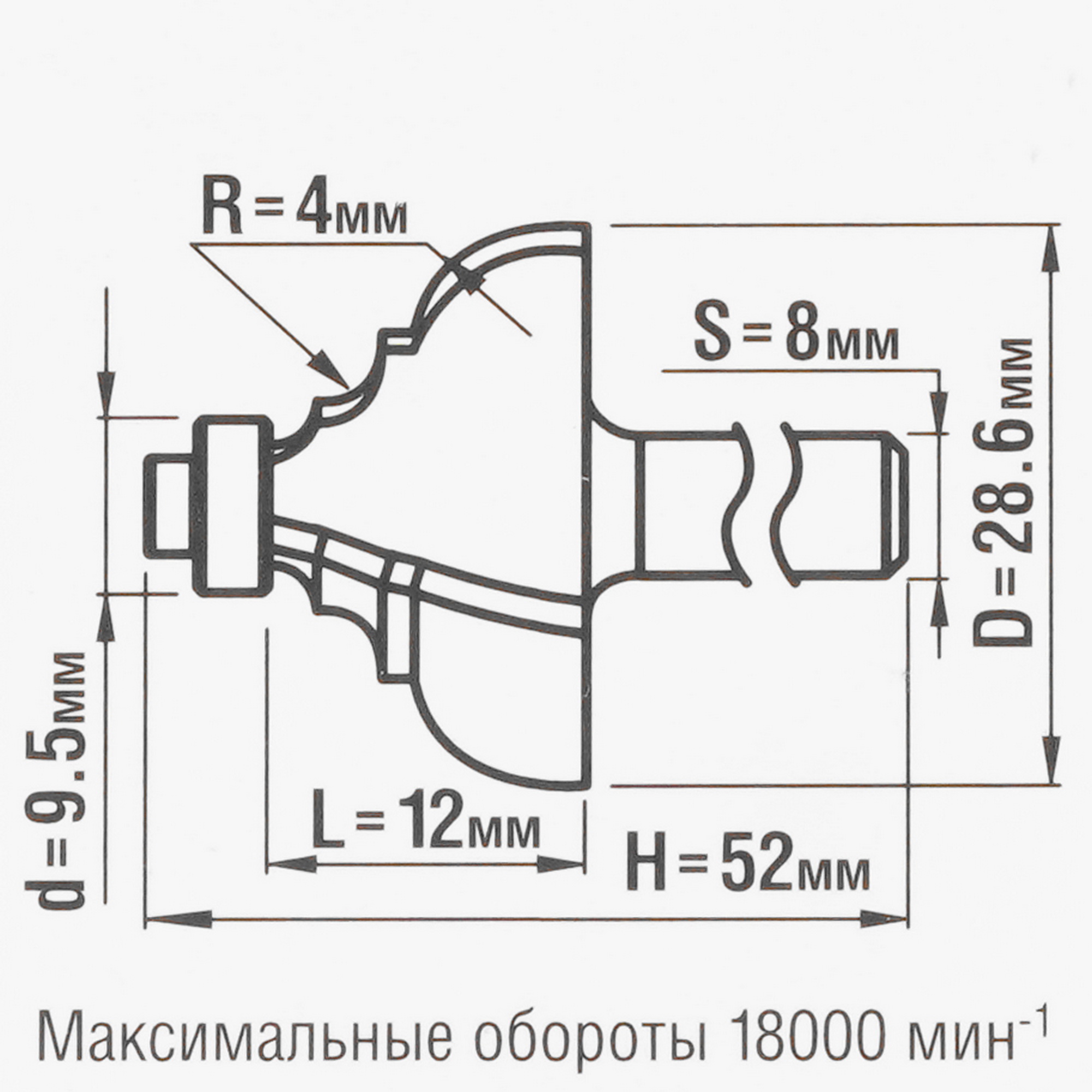Фреза ЗУБР 28704-28.6 5306753 STDN-0136226 - Вид №3