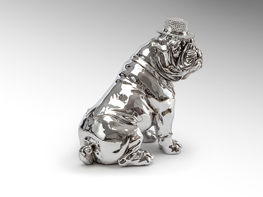 099192 Фигурка среднего размера хром Schuller Bulldog Hat  - Вид №1