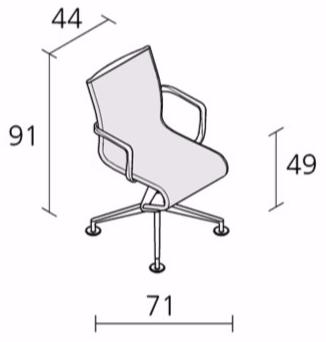 Alias Поворотный офисный стул с сеткой и подлокотниками Frame sun-id-1426164 - Вид №4