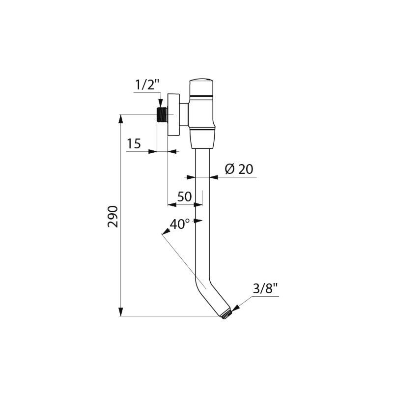 778766 Кран для писсуара TEMPOFLUX DELABIE  - Вид №1
