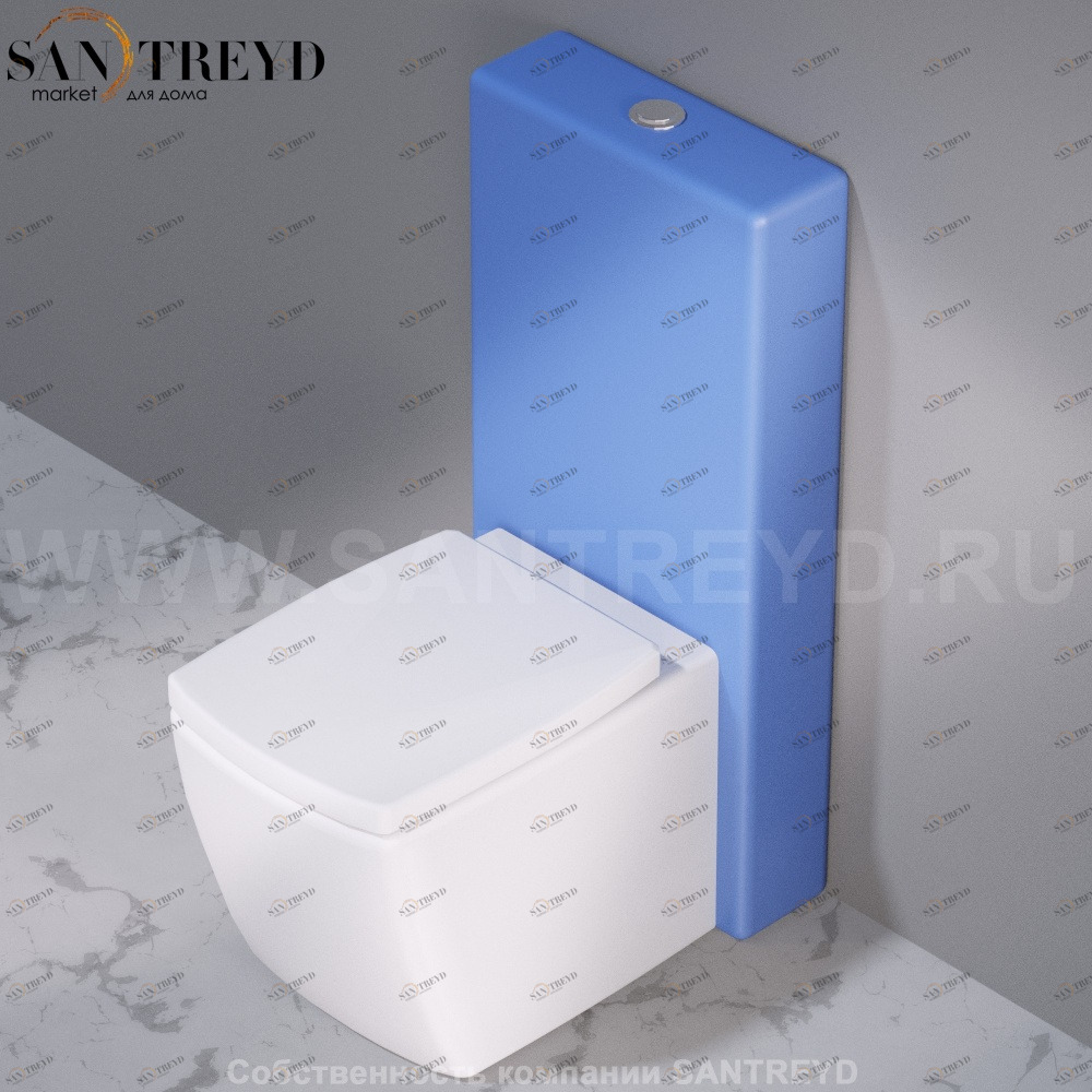 C301140 Компакт унитаз с бачком Синий A. e T. Italia WALL Италия AeT ITALIA