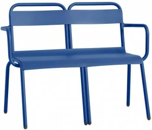 iSimar Складная алюминиевая садовая скамейка с подлокотниками Biarritz 8059