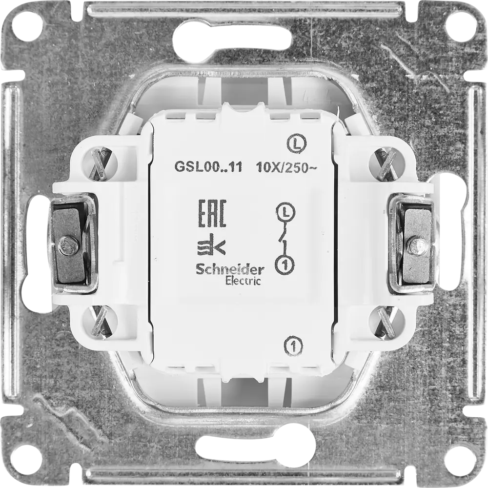 Schneider Electric Glossa — выключатель скрытого монтажа на 1 клавишу, антрацит 87677578 STLM-0074813 - Вид №2
