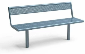 VESTRE Скамья из оцинкованной стали со спинкой April
