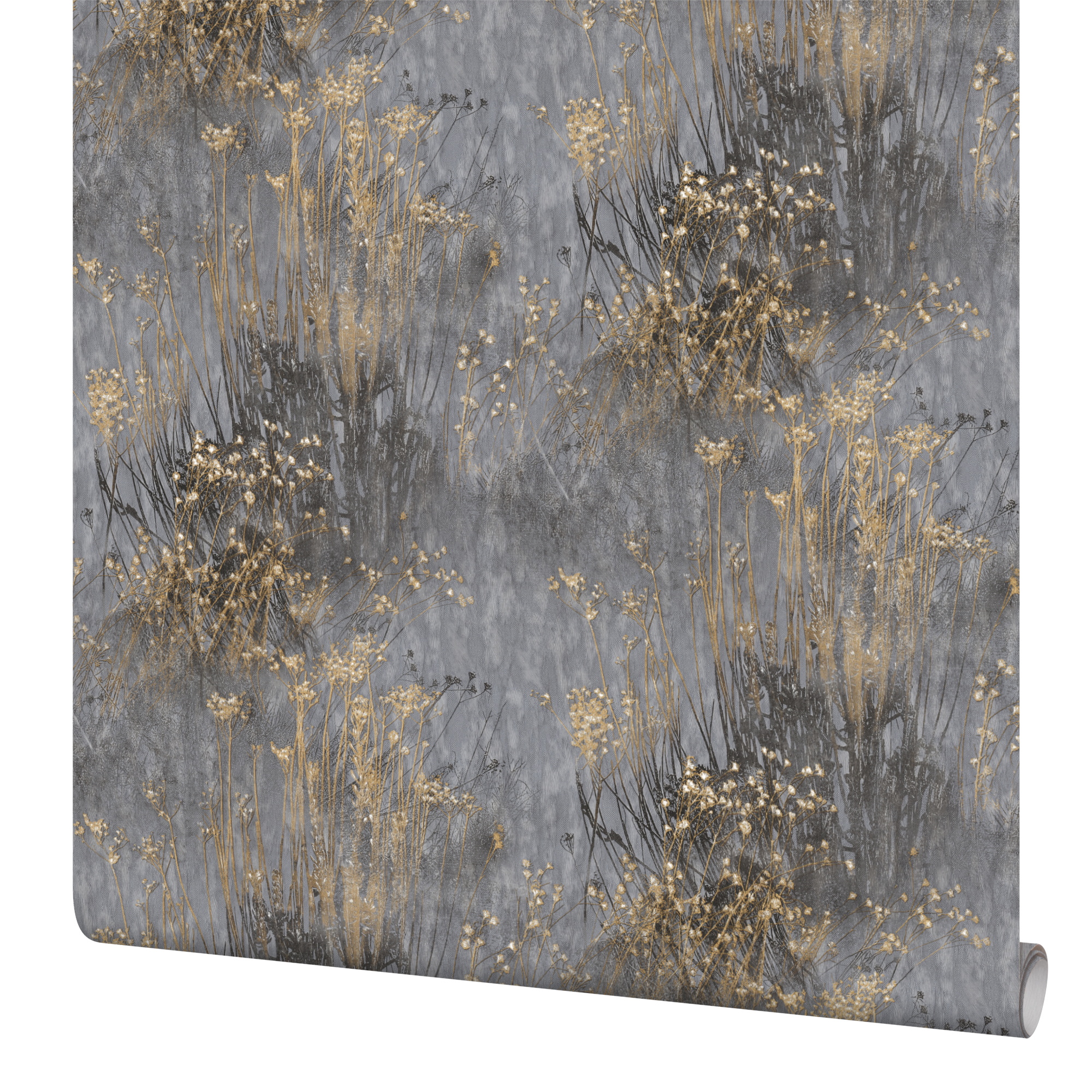 ПАЛИТРА Avignon - флизелиновые обои с растительным орнаментом в серых тонах 83737747 STLM-0043956