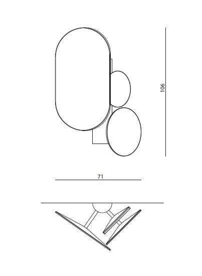 Хромированное металлическое овальное настольное зеркало Visionnaire ARCH-00096964 - Вид №2