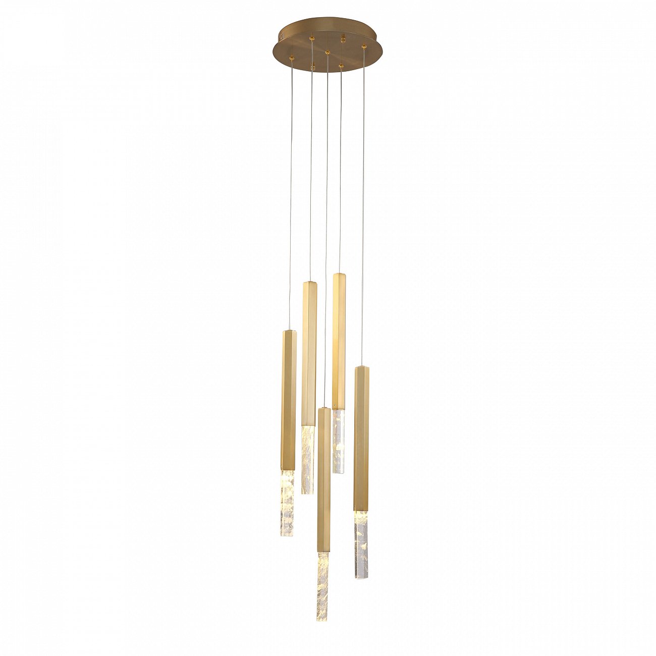 Светильник подвесной 52х28 см латунь Vita 1A Brass MD7747-5A brass DELIGHT COLLECTION ДИЗАЙНЕРСКИЕ 00-3882326 Золото;прозрачный  - Вид №1