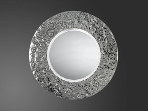 Круглое стеклянное зеркало с настенной рамкой