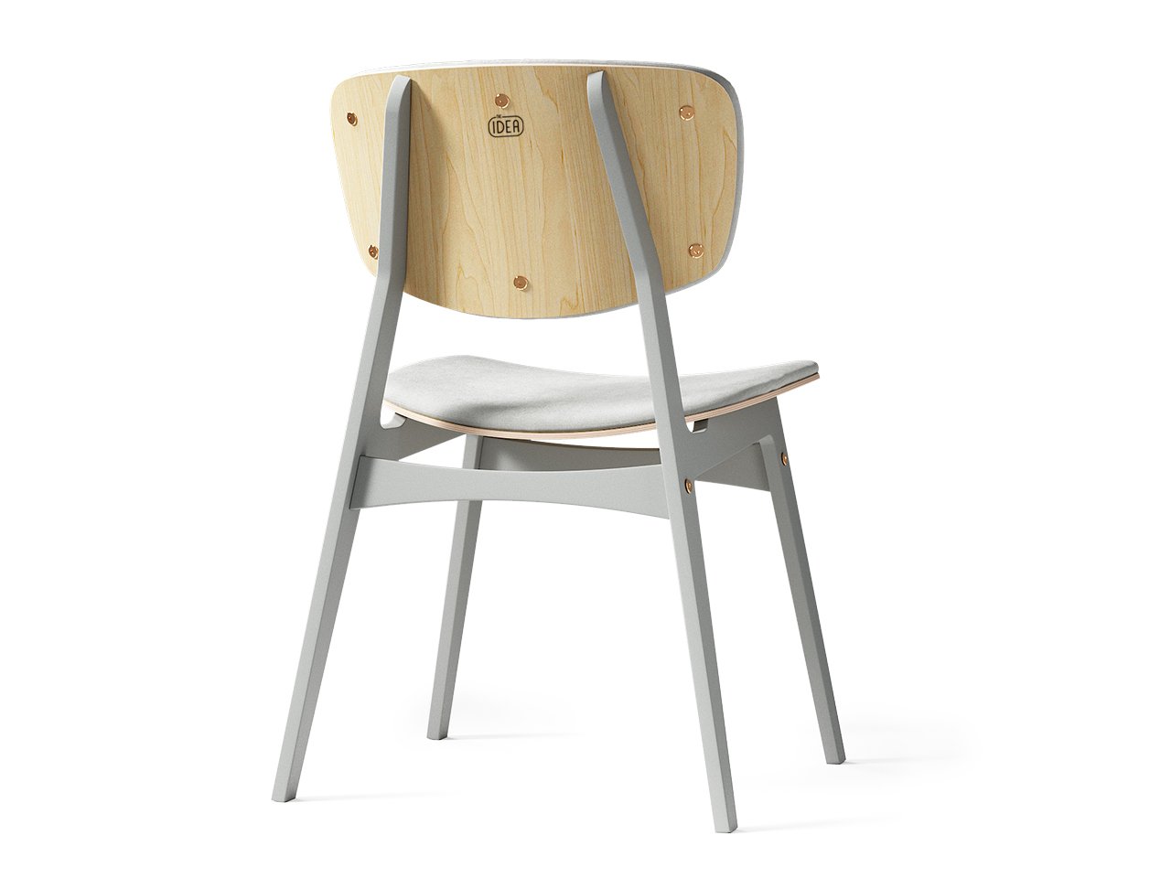Мягкий стул SID Светлая берёза / Светло-Серый / Ткань категория 2, арт. 004 THE IDEA  210636 Серый  - Вид №2