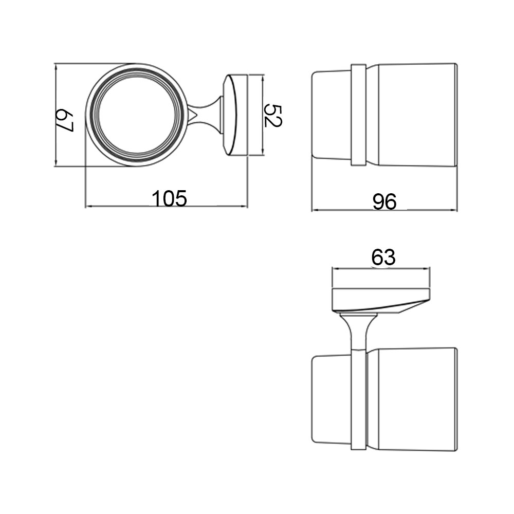 Стакан Raiber R70105 одинарный стеклянный R70105 Santreyd  - Вид №2