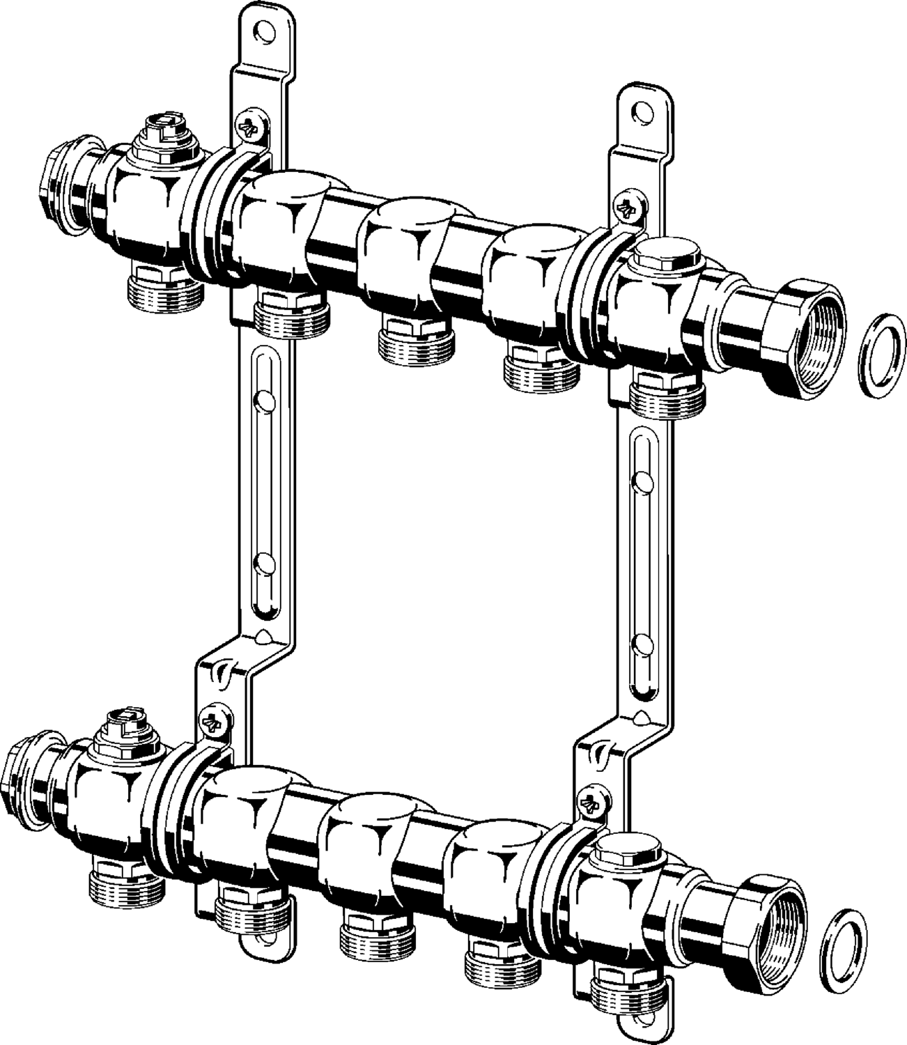 587 567 Модель 1078 Трубопроводные системы  Viega Smartpress  Коллекторы Santreyd  - Вид №1