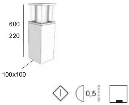 BEL-LIGHTING Алюминиевый столбиковый фонарь Poeme 8019  - Вид №3