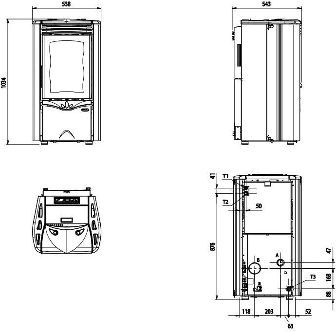 LA NORDICA EXTRAFLAME Пеллетный термокамин с облицовкой из окрашенной стали sun-id-1426569 - Вид №2