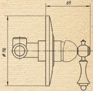 Смеситель MIGLIORE Bomond ML.BMD-9730.СR для душа - хром ML.BMD-9730.CR - Вид №2