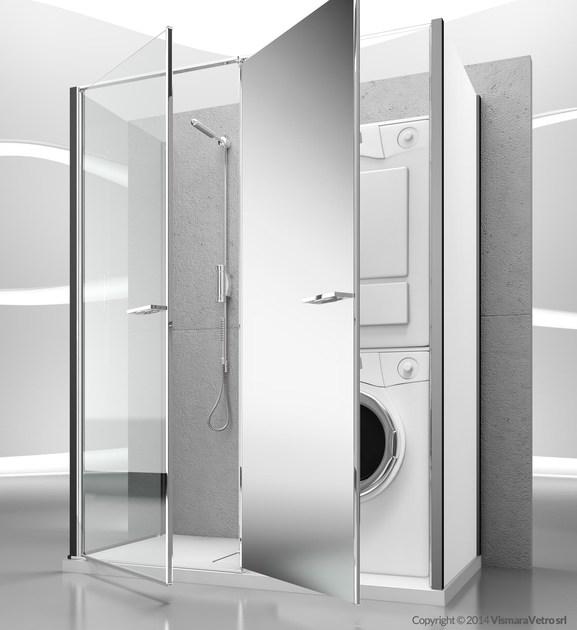 VISMARAVETRO Настенная душевая кабина с вещевым ящиком Twin sun-id-1401921 - Вид №2