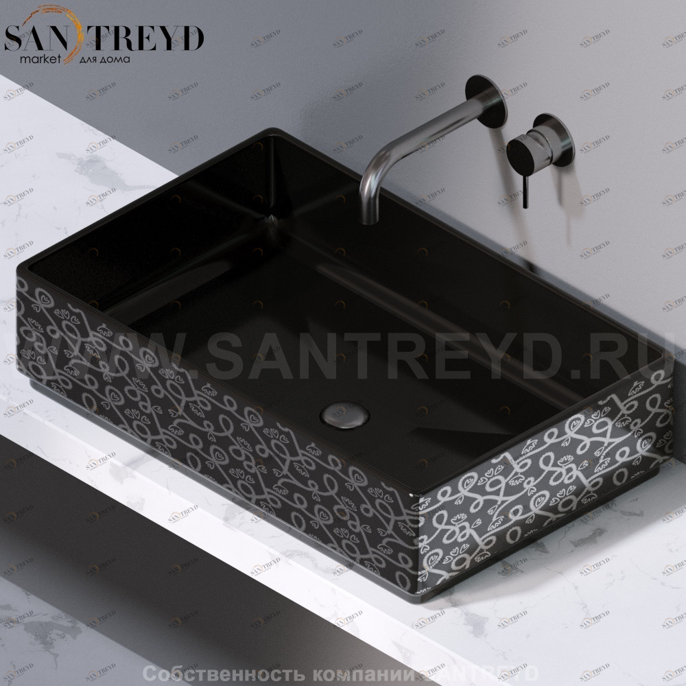 L620401P Накладная раковина на столешницу  прямоугольная A. e T. Italia Fly AeT ITALIA