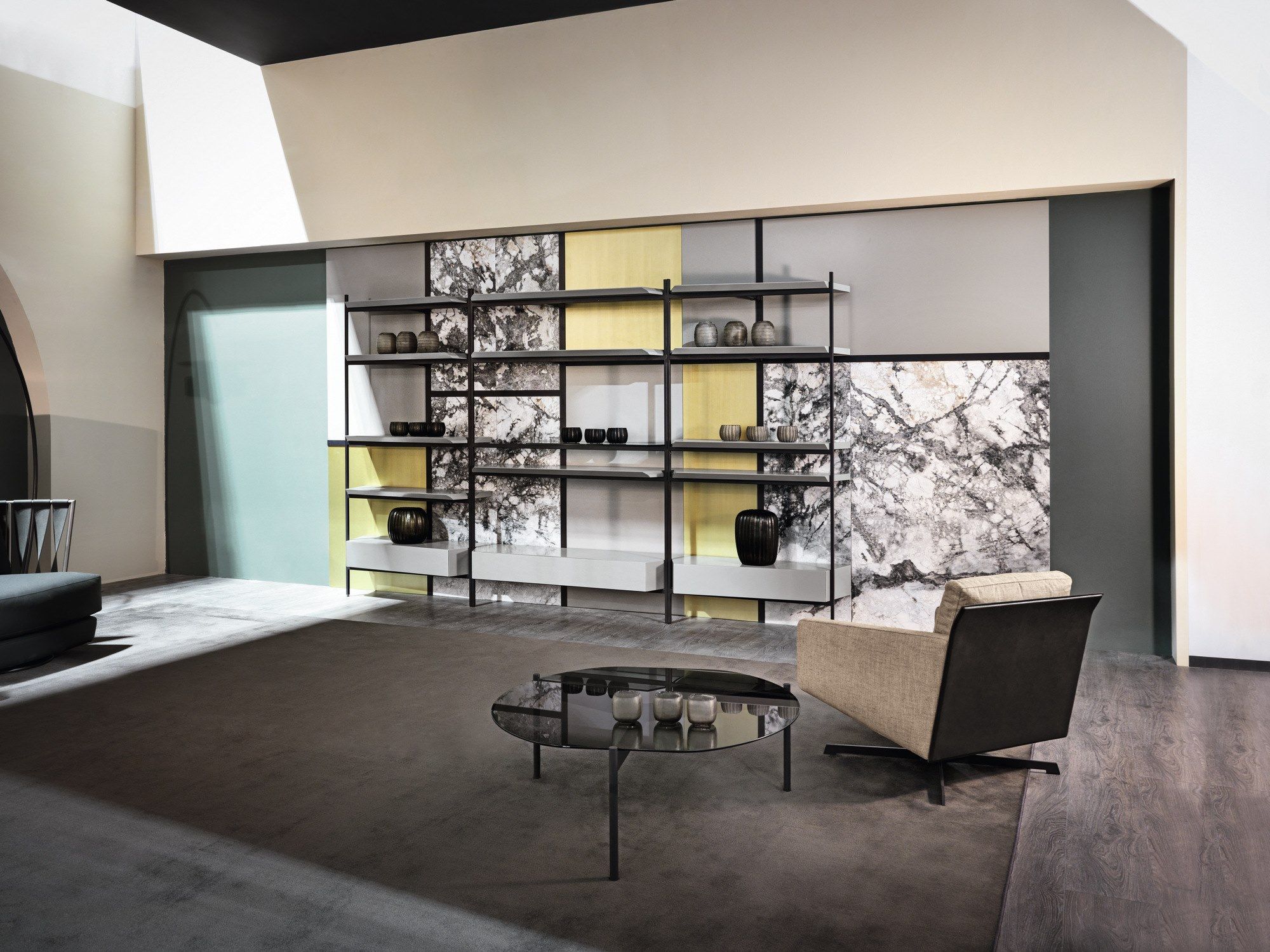 Тканевое вращающееся кресло с подлокотниками Cantori Sharon ARCH-00008220