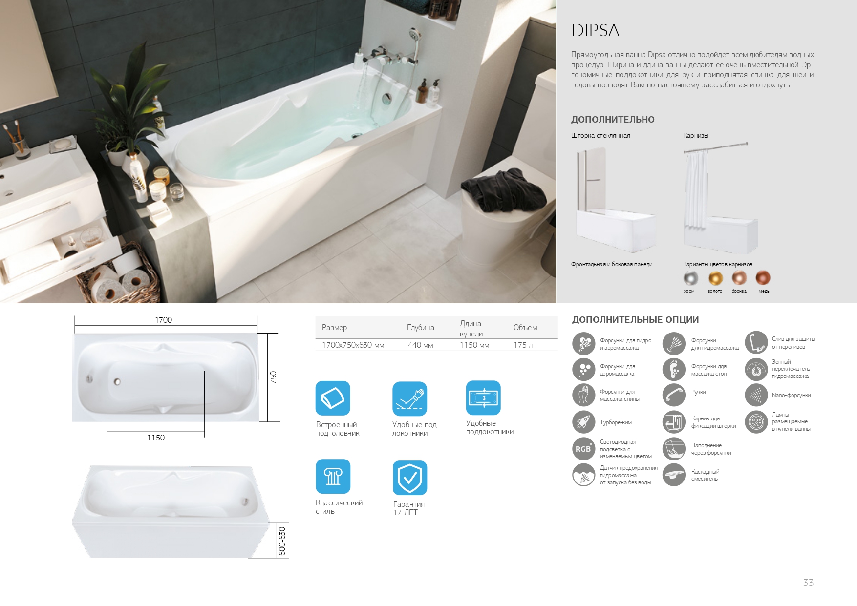 00878 Ванна Marka One DIPSA 170x75 1 Marka DIPSA  - Вид №3