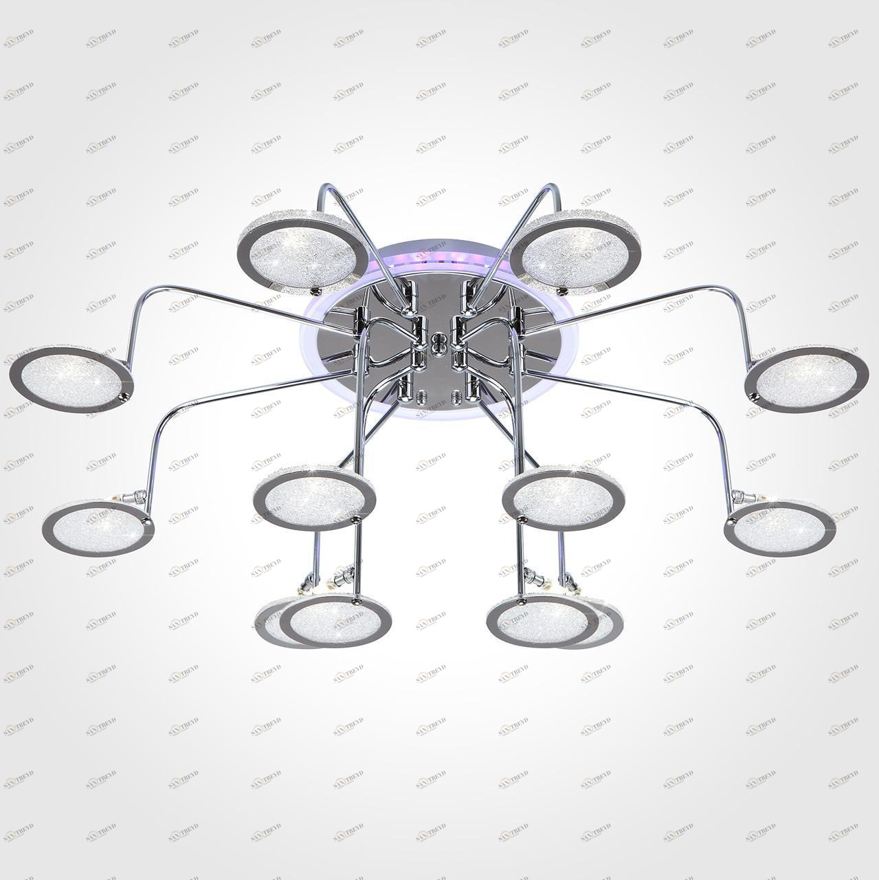 Потолочная люстра Eurosvet Spider 80109/12 хром/синий+фиолетовый EUROSVET ДИЗАЙНЕРСКИЕ, SPIDER 184083 Хром 