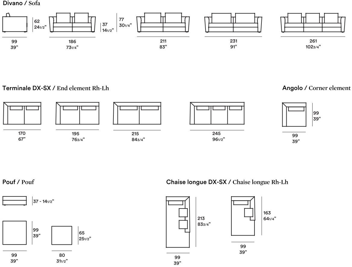 JESSE 3-х местный тканевый диван с шезлонгом Renè sun-id-1412064 - Вид №1