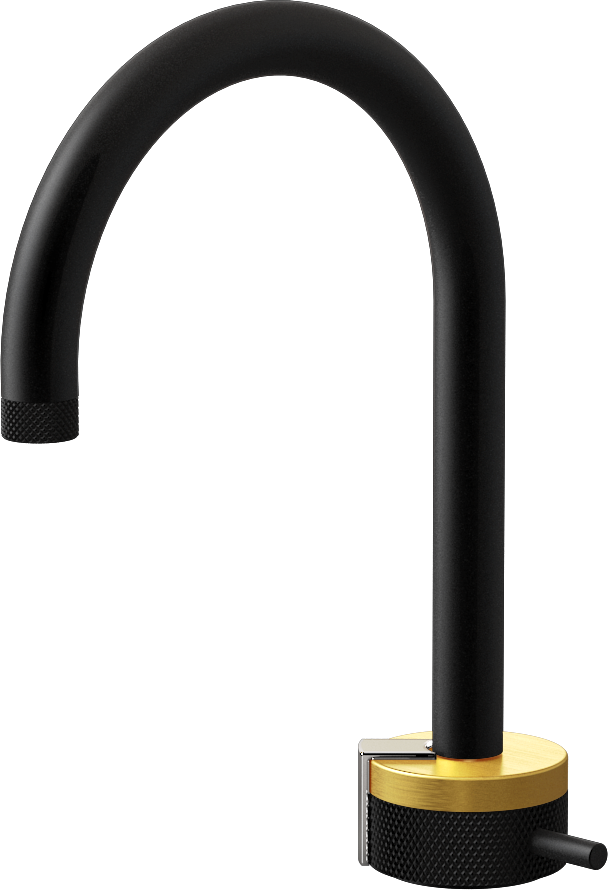 E-11502-R1BAU-L2PC-MBK Однорычажный прогрессивный смеситель для раковины - излив 16см GRAFF MOD+