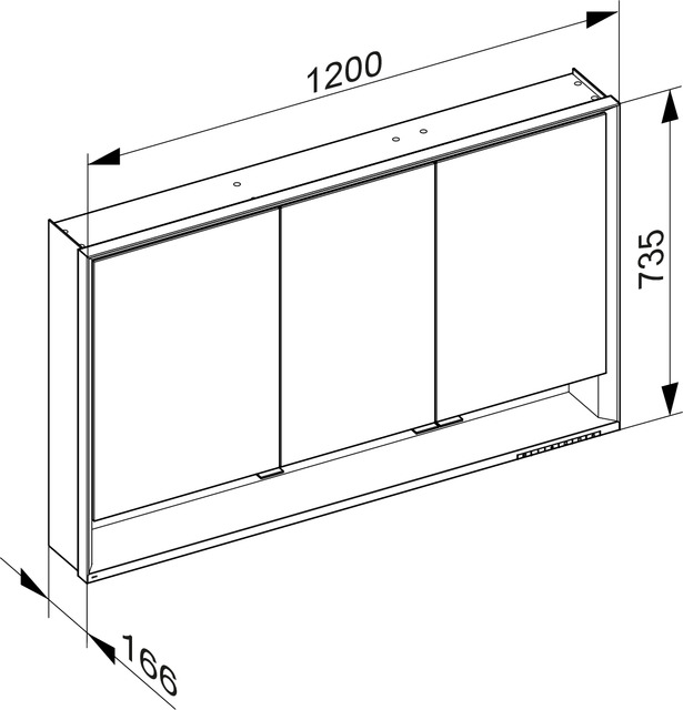 14305171304 Зеркальный шкаф KEUCO Royal Lumos - Вид №3