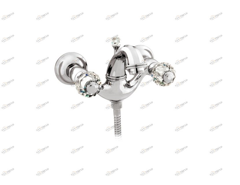 038118.000.50 Душевой набор для ванны с кристаллами сваровски Яркий хром Mestre Indica