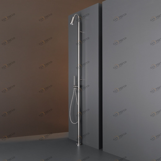 Свободно стоящий прогрессивный набор смеситель с коническим дождь струйного H. 2210 мм </span>, настенный кронштейн и цилиндрическая ручной душ диаметр 18 мм  GRA26 CEADESIGN 