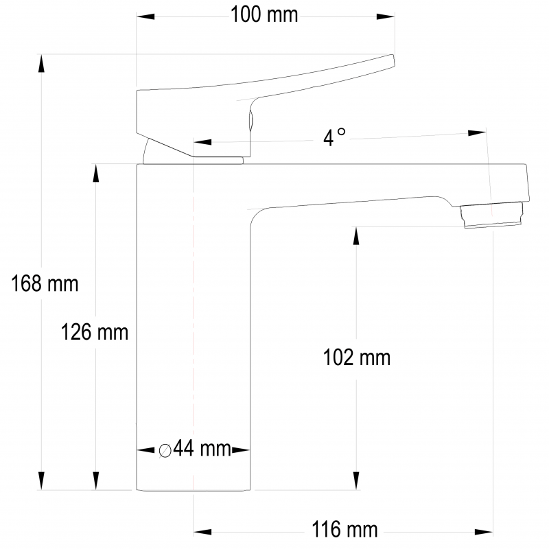 913524M101 CR - Смеситель для раковины Basic  Hayatt Martí 1921 Marti 1921  - Вид №12