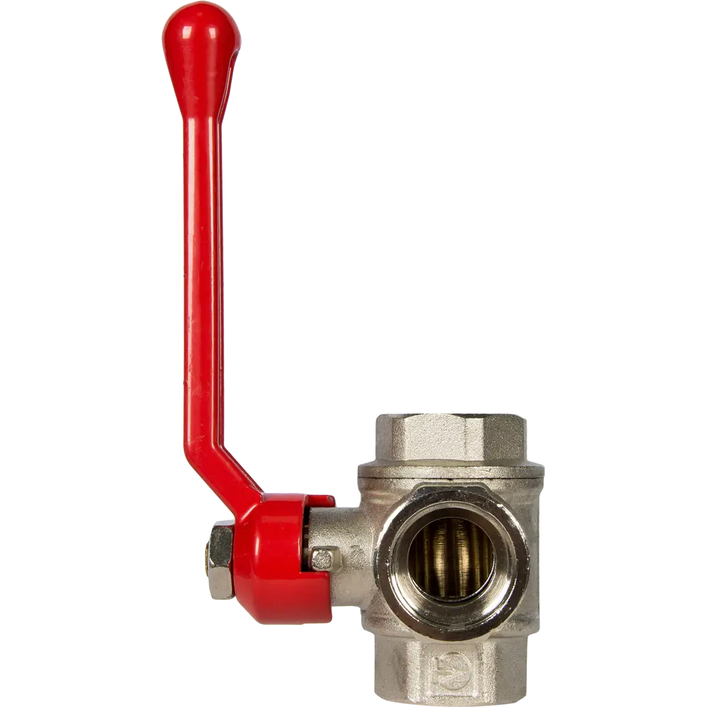 Трехходовой L-образный шаровой кран Valtec 3/4" для систем водоснабжения 10487350 STLM-0000478 - Вид №1