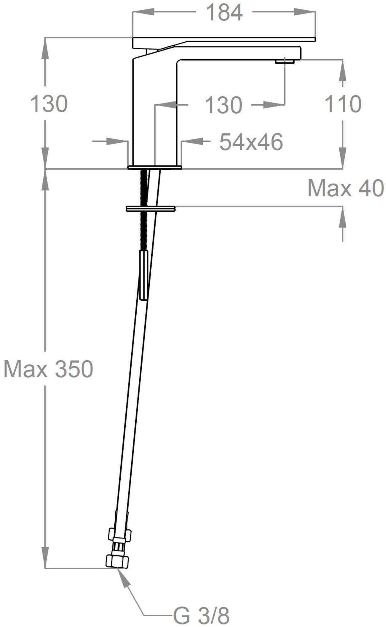 Fir Italia Смеситель для раковины, однорычажный, латунный, настольный New playone 90 9011300 - Вид №5