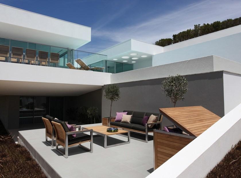 Royal Botania Низкий прямоугольный столик для сада из тика Ninix sun-id-1480773 - Вид №2